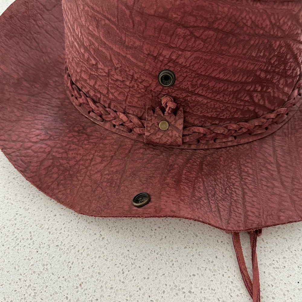 Cowhide peach cowboy hat